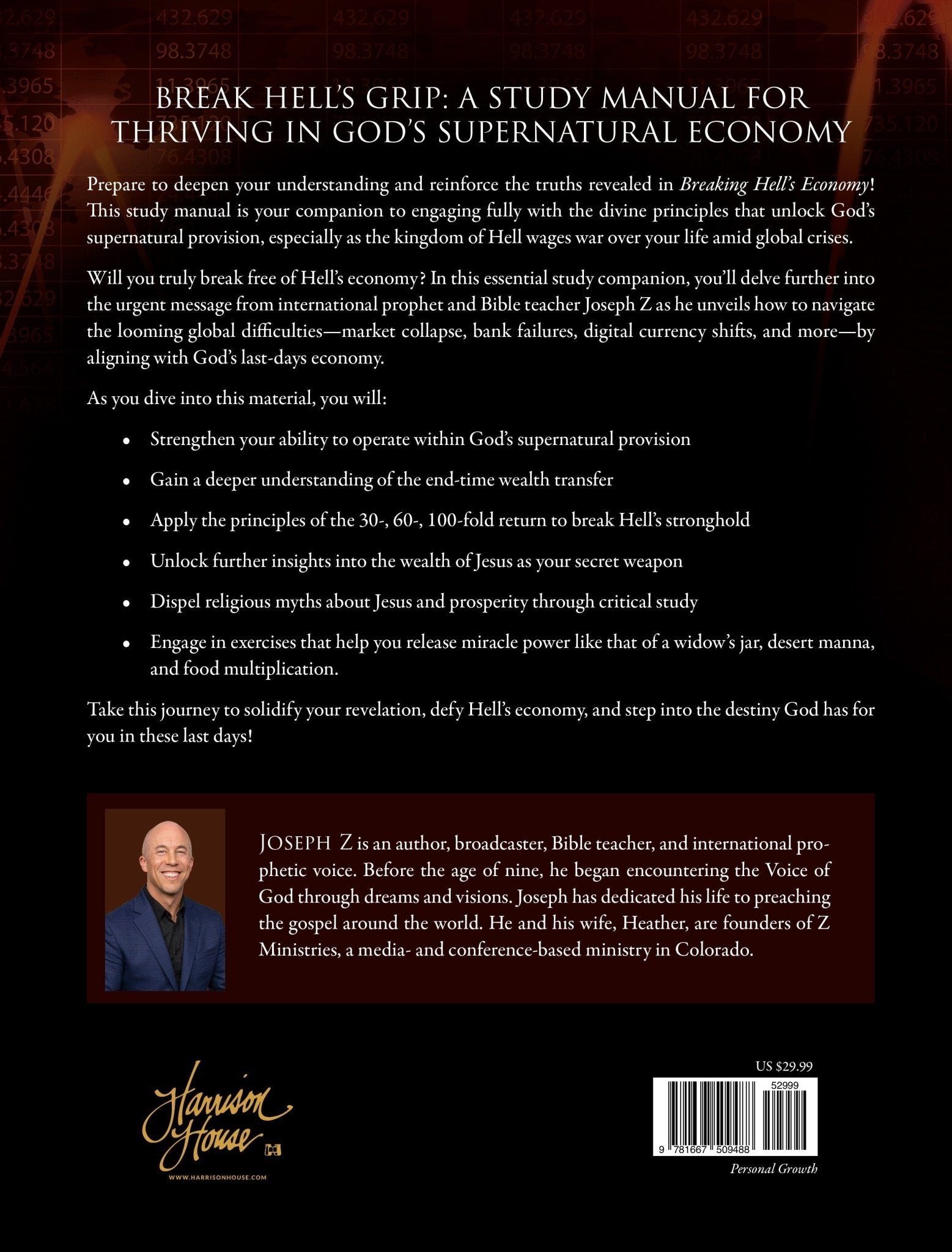 Breaking Hell's Economy Study Manual: Your Guide to Last - Days Supernatural Provision Paperback – December 3, 2024 - Faith & Flame - Books and Gifts - Harrison House - 9781667509488